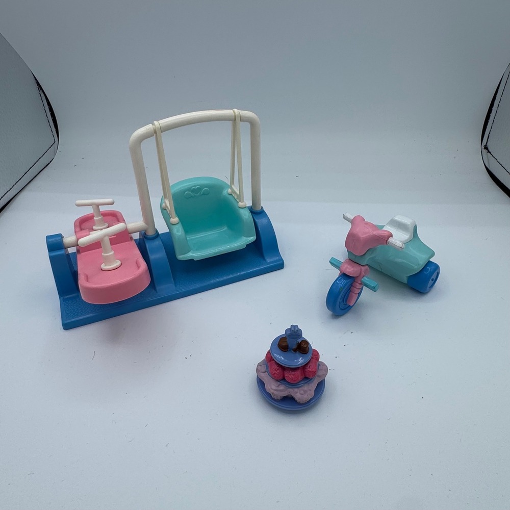 Fisher Price Loving Family Backyard Fun Playground  Teeter Totter Tricycle  Cake